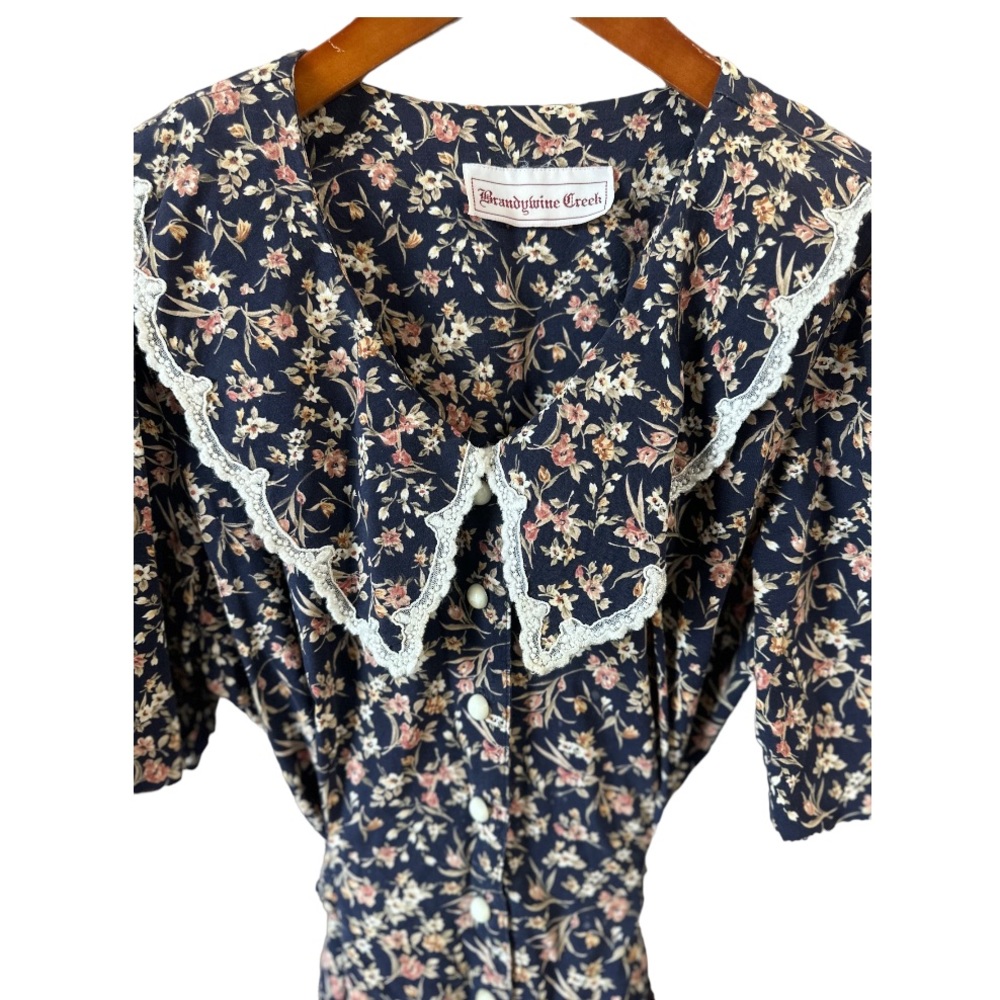 Vintage Brandywine Creek Floral Dress  Cottagecore - Picture 3 of 8